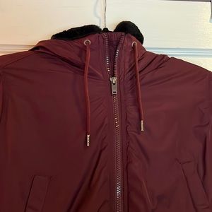 GAP long puffer purple jacket with hood